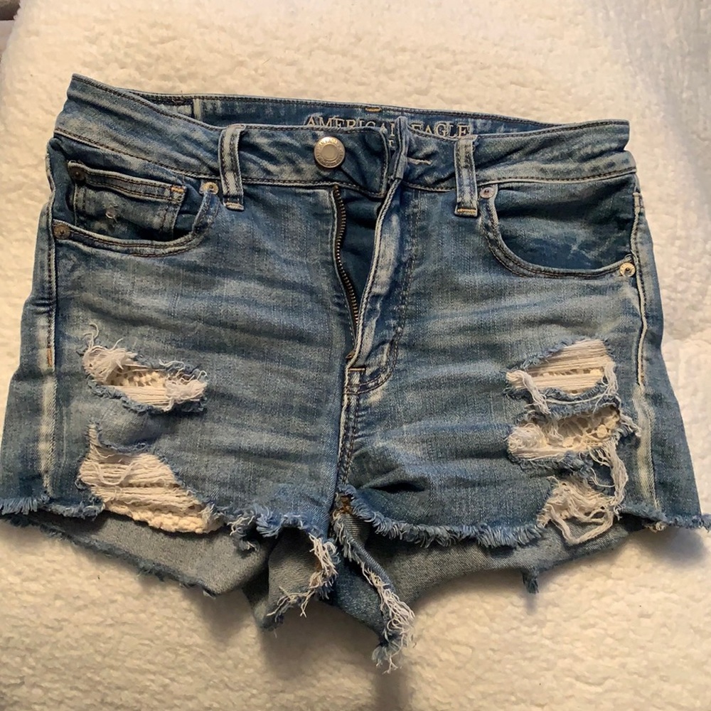 American Eagle hi-rise shortie shorts